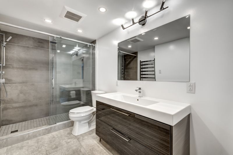 Modern Bathroom with Large Tiles