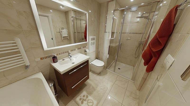 Bathroom with Floating Vanities